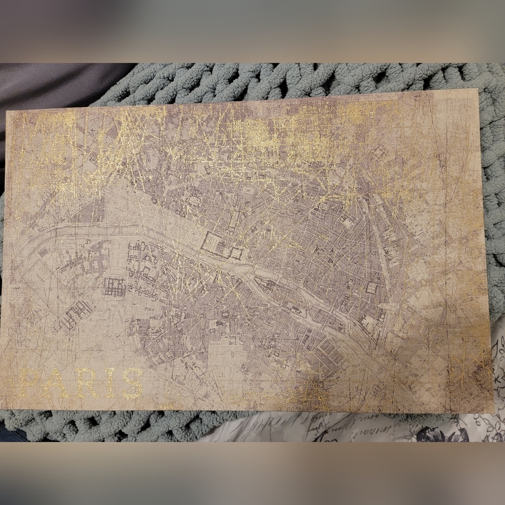 Paris map wall art